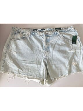 Wild Fable Light Wash Distressed Super High Rise Cutoff Shorts Women Size 26